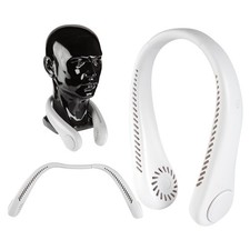 Rechargeable Neck Fan Good for Days Out White - 22cm x 15cm