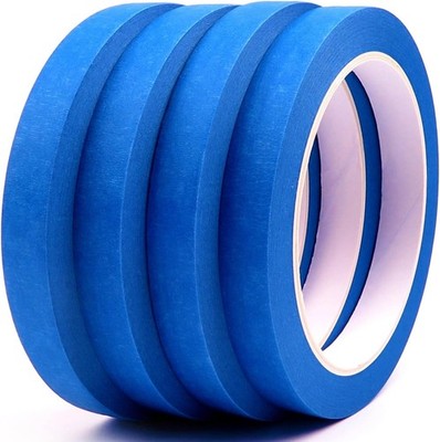 Blue Painter s Tape 1/2'' X 30 Yards   4 Rolls Multi-Surface No Residue 0.50''