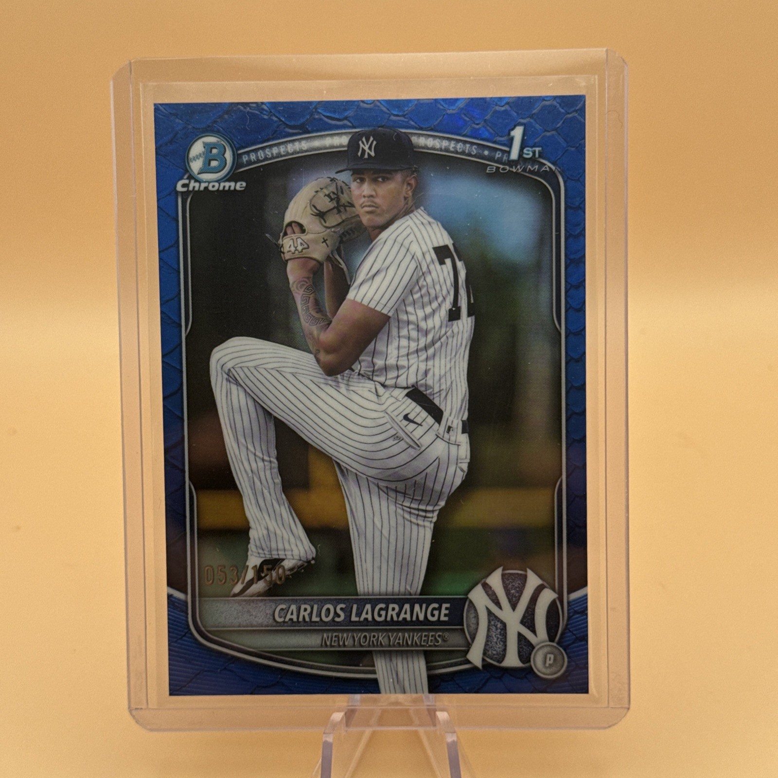 CARLOS LAGRANGE 2025 BOWMAN CHROME 1ST BLUE REPTILIAN /150