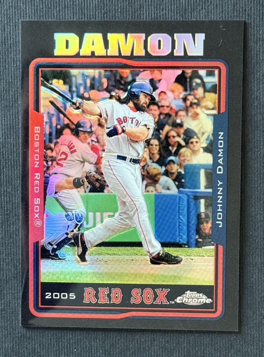 2005 Topps Chrome JOHNNY DAMON Black Refractor /225 Red Sox