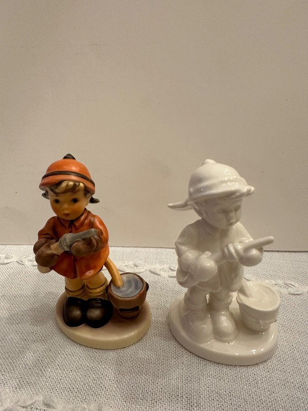 2 hummels Fire Fighter #2030 and Fire Fighter white glazed