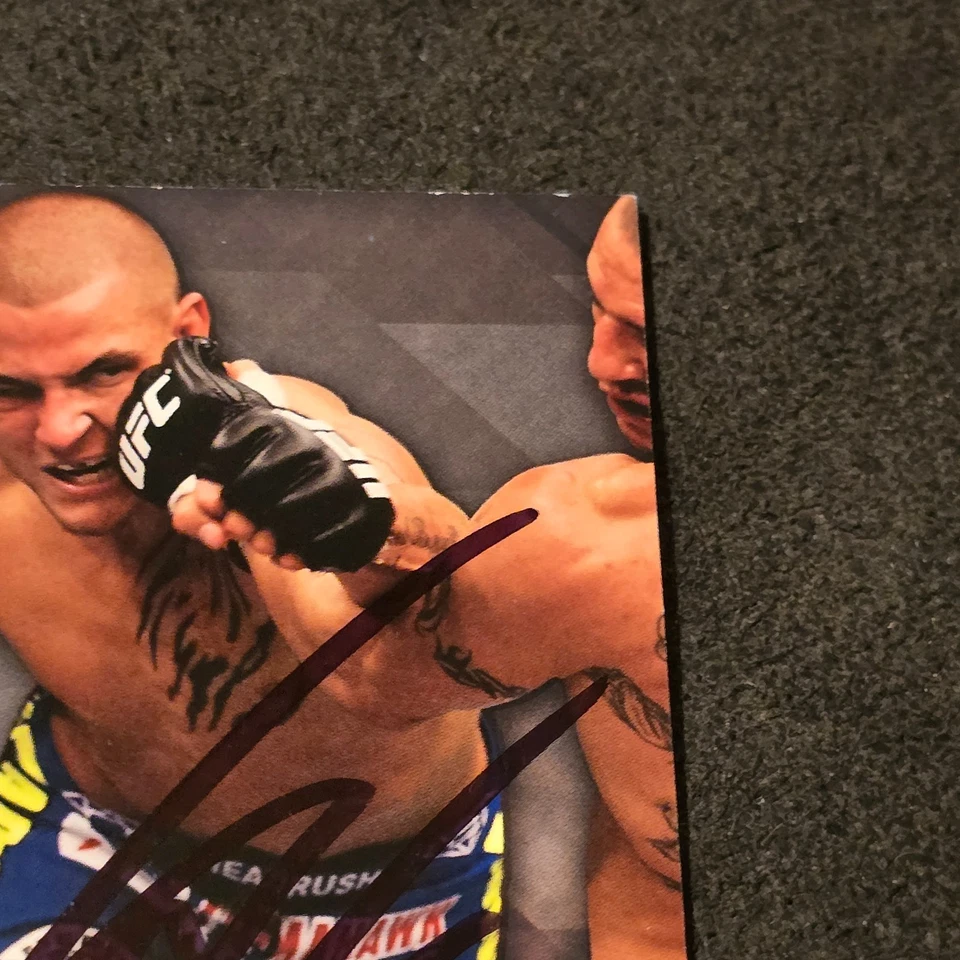 2014 Topps UFC Knockout Dustin Poirier #47  Authentic Autograph On Card - Image 3 of 4