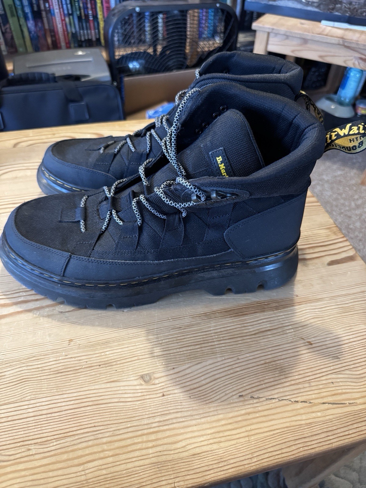 Dr. Martens Boury Casual / Work Boots Lace Up Black Gray Men's Size 13 image 3