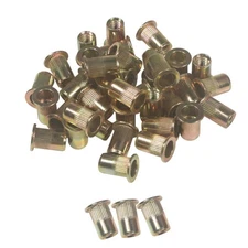 110 PCS 3/8-16 Rivet Nuts, Flat Head Threaded Insert, Nutserts, Coal Mines