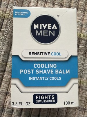 4 Nivea Men Sensitive Cool Cooling Post Shave Balm Soothes Skin 3.3oz Each