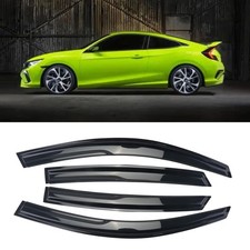 2016-2020 Honda Civic 10th Gen Tape On Side Window Deflectors Rain Guard