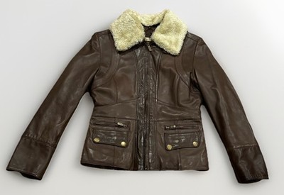 Vintage Wilson s Leather B3 Bomber Jacket Faux Shearling Womens S Pilot Y2K