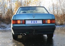 FOX Sportauspuff Mercedes 190 W201, Bj. 1982-1993, Endrohr 2x76mm rund