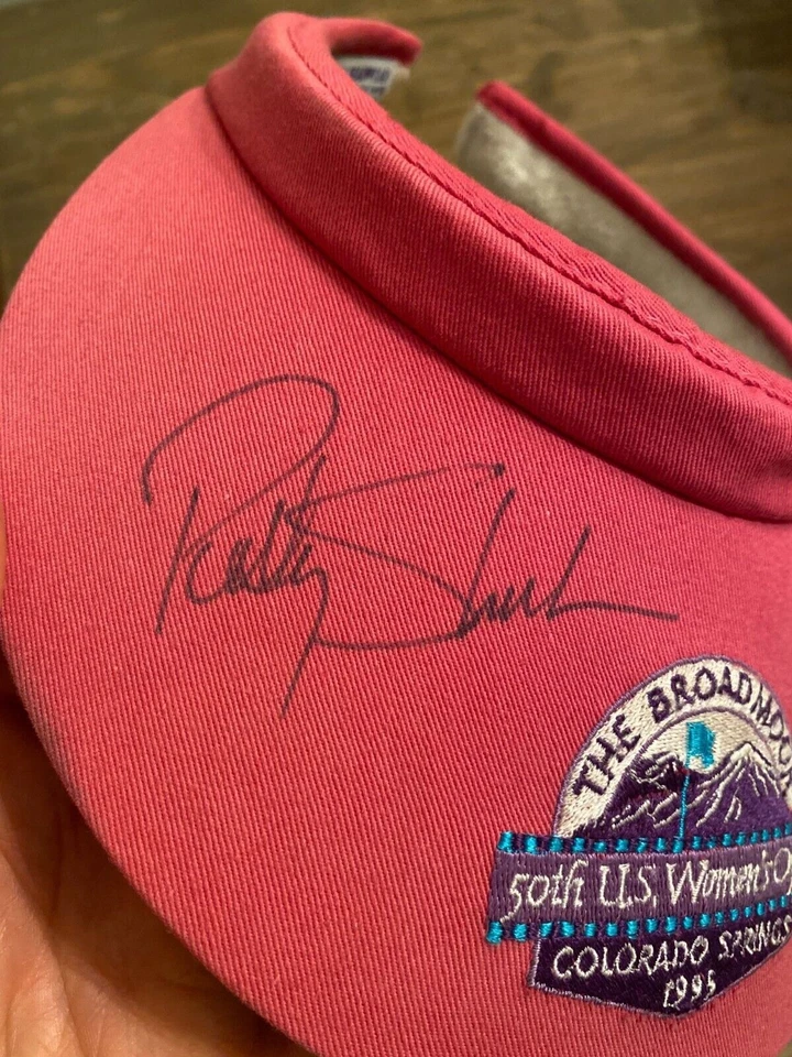 Autographed Patty Sheehan 1995 US Women's Open LPGA The Broadmoor Golf Visor Hat - Image 4 of 4