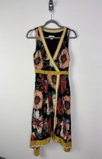 Maeve Anthropologie Botanica Floral Faux Wrap Dress 2 Multicolor Handkerchief