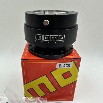 MOMO Black 6 Hole Universal Car Steering Wheel Quick Release Hub Adapter