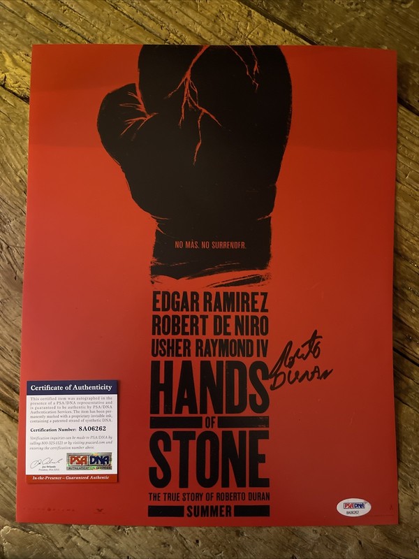 Roberto Duran Hand signed 10X14 autograph PSA/DNA Legendary Boxer Hands Of Stone