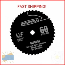 Rockwell RW9282 4 1/2-Inch 60T High Speed Steel Compact Circular Saw Blade