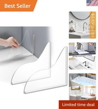 Shower Splash Guard, 2 Pack Bathtub Shower Water Splash Guards Silicone Batht...