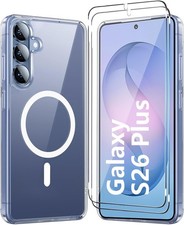 Clear Magnetic Case for Samsung Galaxy S26 Plus w/ Screen Protector