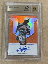 2017 LEAF VALIANT AUTO ORANGE #BA-MJM MJ MELENDEZ #D 1/25 BGS 9.5/AUTO 10