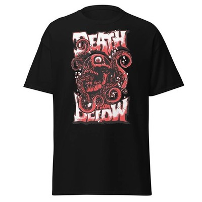 Death From Below Graphic T-Shirt Black Death Metal Band Tee - S653