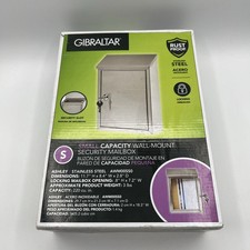 Gibraltar Mailboxes Stainless Steel Security Wall Mount Mailbox Ashley AWM00SS0