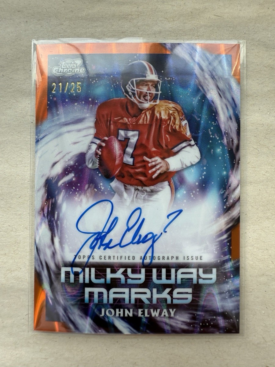 2024 Topps Chrome Cosmic John Elway /25 Auto Milky Way Marks