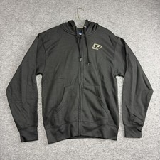Purdue Boilermakers Hoodie Men's Small, Black NCAA Blue 84 Full Zip Sweatshirt