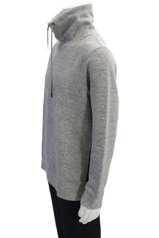 Club Monaco Mens Pullover Sweatshirt Gray Drawstring Long Sleeve Size M - Image 2 of 4