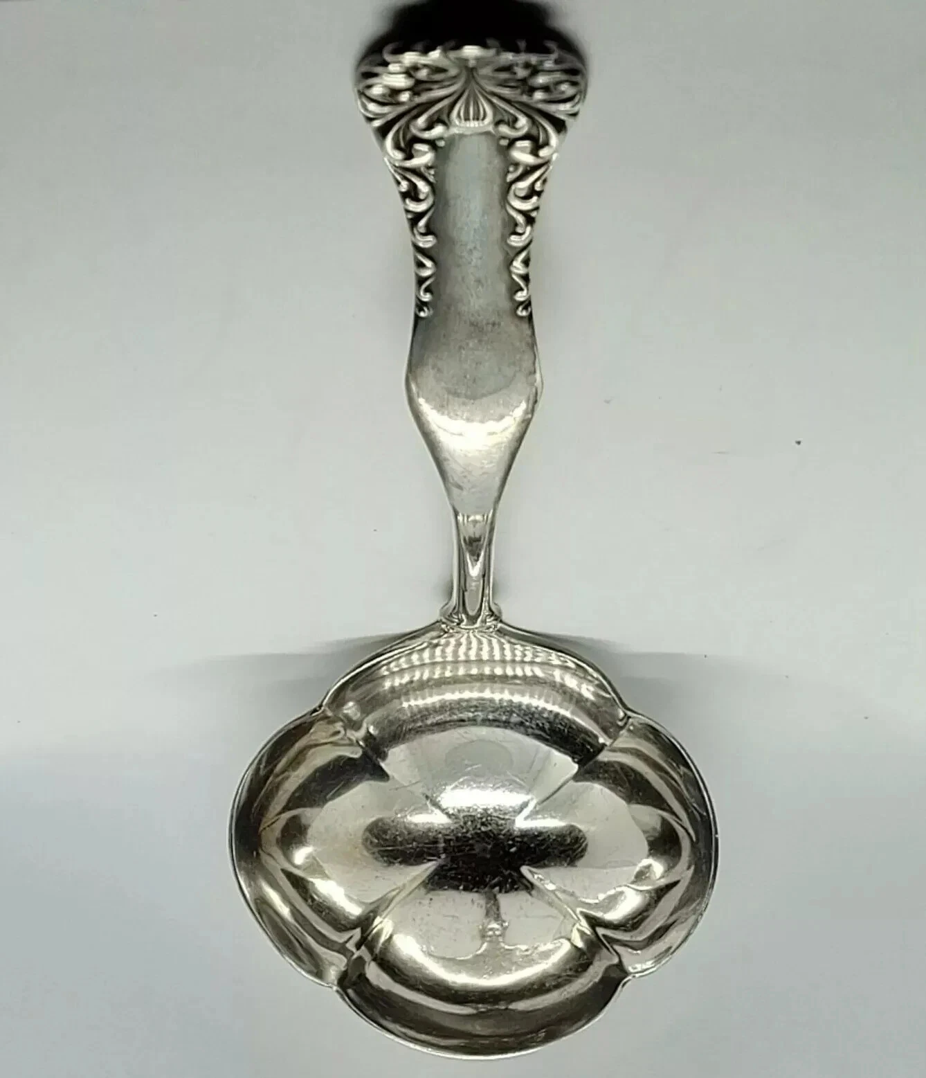 WR KEYSTONE ANTIQUE 1905 SILVERPLATED 10 1/2" LENORA /LEONORA SOUP/ PUNCH LADLE