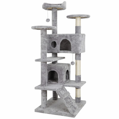 Cat Tower Pet Cat Tree Kitty Furniture with Sisal-Covered Scratch Post 53'' 