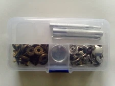 80-Piece (20 Sets) 15mm Snap Buttons & 4-Piece Installation Tools w/ Storage Box