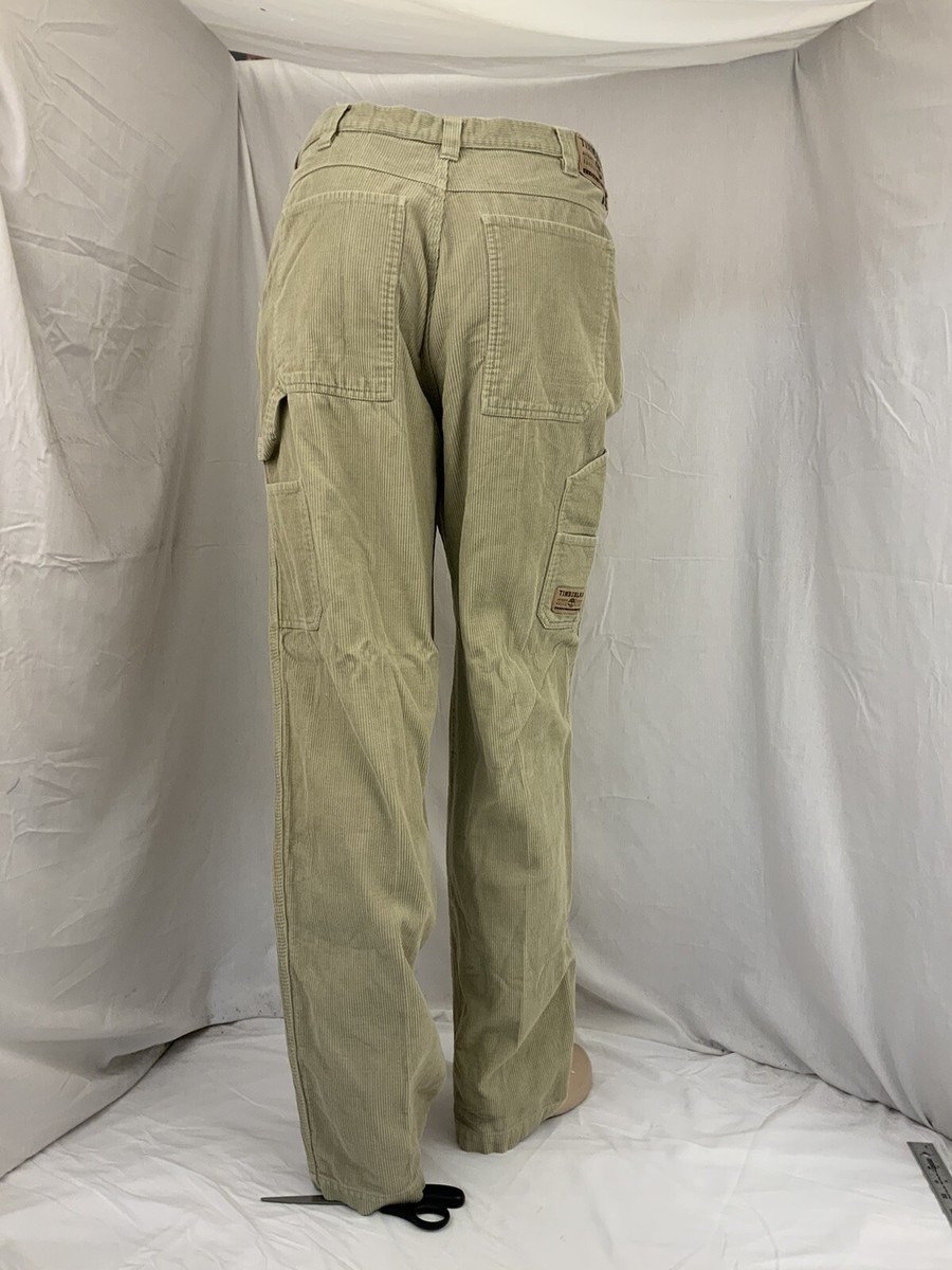 Timberland Corduroy Men Pants 33x32 Tan Cotton Flat Front Timberland Corduroy Men Pants 33x32 Tan Cotton Flat Front