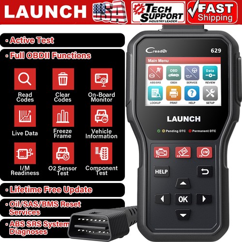 LAUNCH CR629 Engine ABS SRS Oil SAS BMS Code Reader OBD2 Scanner Diagnostic Tool - Bild 1 von 12