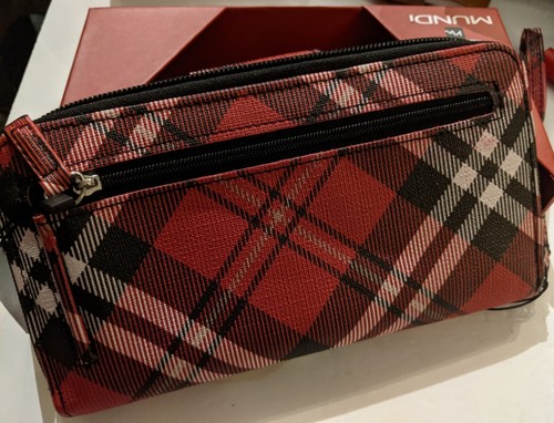 My Big Fat RFID Buffalo Plaid Wallet, Wristlet, Red Plaid* - Picture 7 of 9