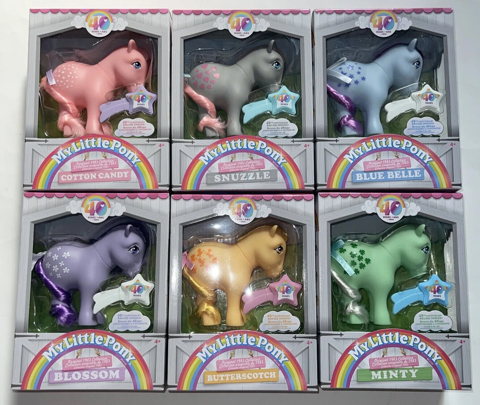 My Little Pony Classic - 4 Collectible - 40th Anniversary Ponies