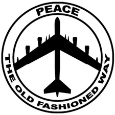 Vinyl Decal for Window - Peace, The Old Fashioned Way (Military)