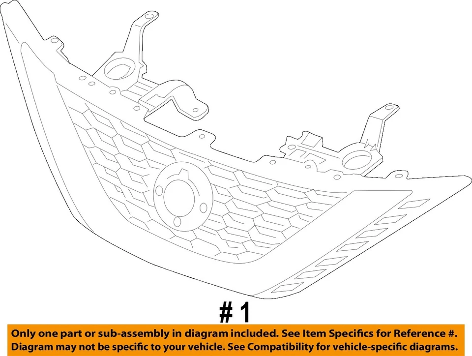 Used Upper Grille fits: 2017 Nissan Sentra bumper mounted upper Upper Grade A Foto 4 de 4