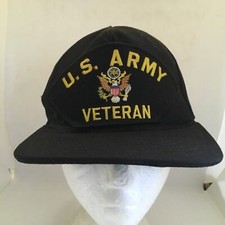 Vintage US Army Veteran Trucker SnapBack Hat Adjustable 1990s 80s D2