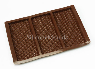 3 Zellen Luftpolsterfolie Textur Schokoriegel Form Chocolatier Silikon Snap Wachs