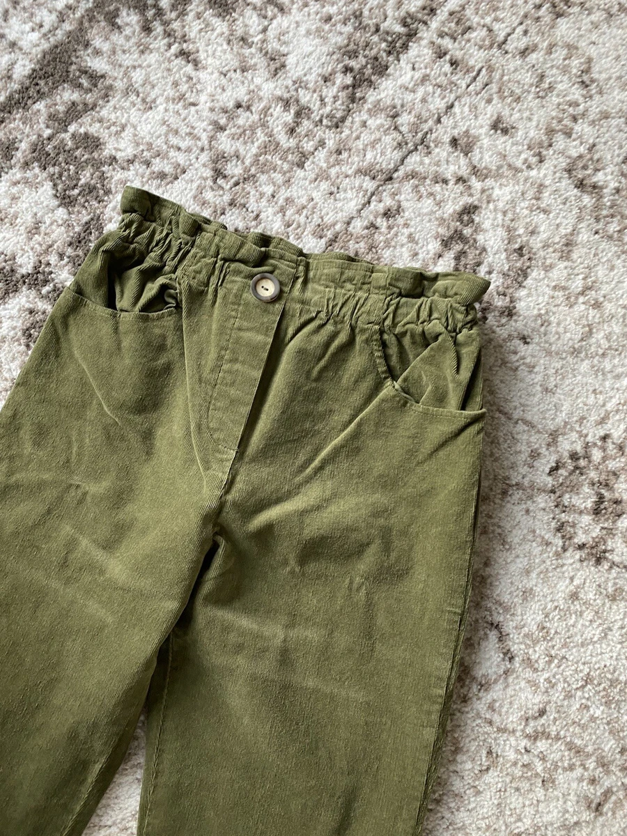 NEW ZARA GIRLS PAPERBAG GREEN CORDUROY PANTS 13 14 years eBay