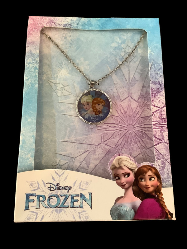 Disney’s FROZEN Elsa and Anna Pendant Necklace,  18" Chain, NEW