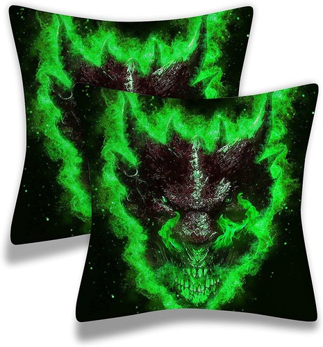 Alottagifts Dragon Green Throw Pillow Cover Cushion Case 18x18 Inch 2 Pack - 第 1/6 張圖片