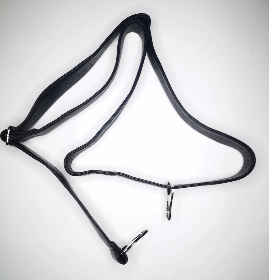 Correa de hombro ajustable de cuero Piquaro de repuesto color negro metal Foto 2 de 4