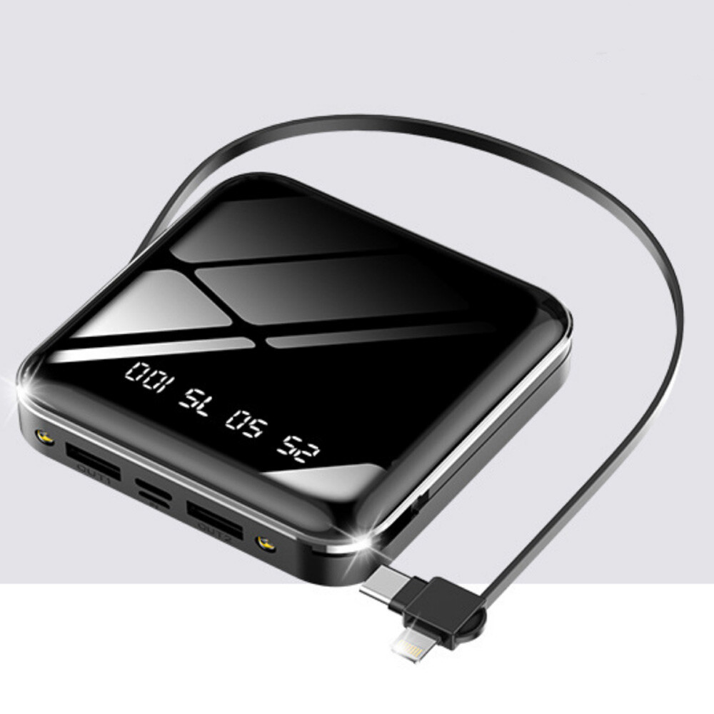 Compact QC3.0 Power Bank with Mirror Screen & Digital Display-image