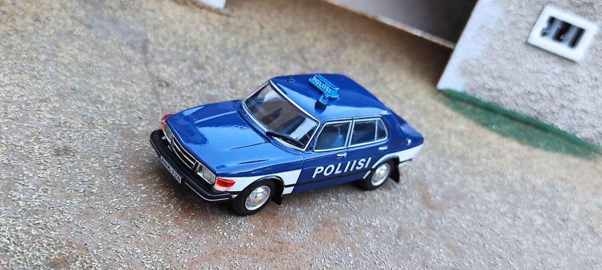 Saab 99 Poliisi (Police) Atlas 1/43 - Miniature Zamac D'occasion En Boîte