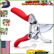 Serrated Bypass Pruning Scissors for Ambidextrous Use - Safety Lock Feature