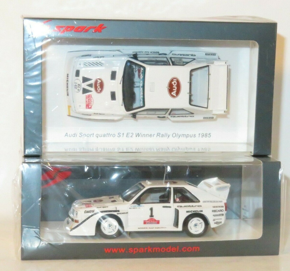 1/43 HB Audi Sport Quattro S1 E2  Winner SCCA USA Rally Olympus 1985 H.Mikkola