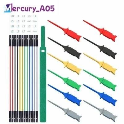 PEAKELECT Mini Grabber Silikon Überbrückungsdrähte SMD IC Testhaken Clip 26AWG Testleitung