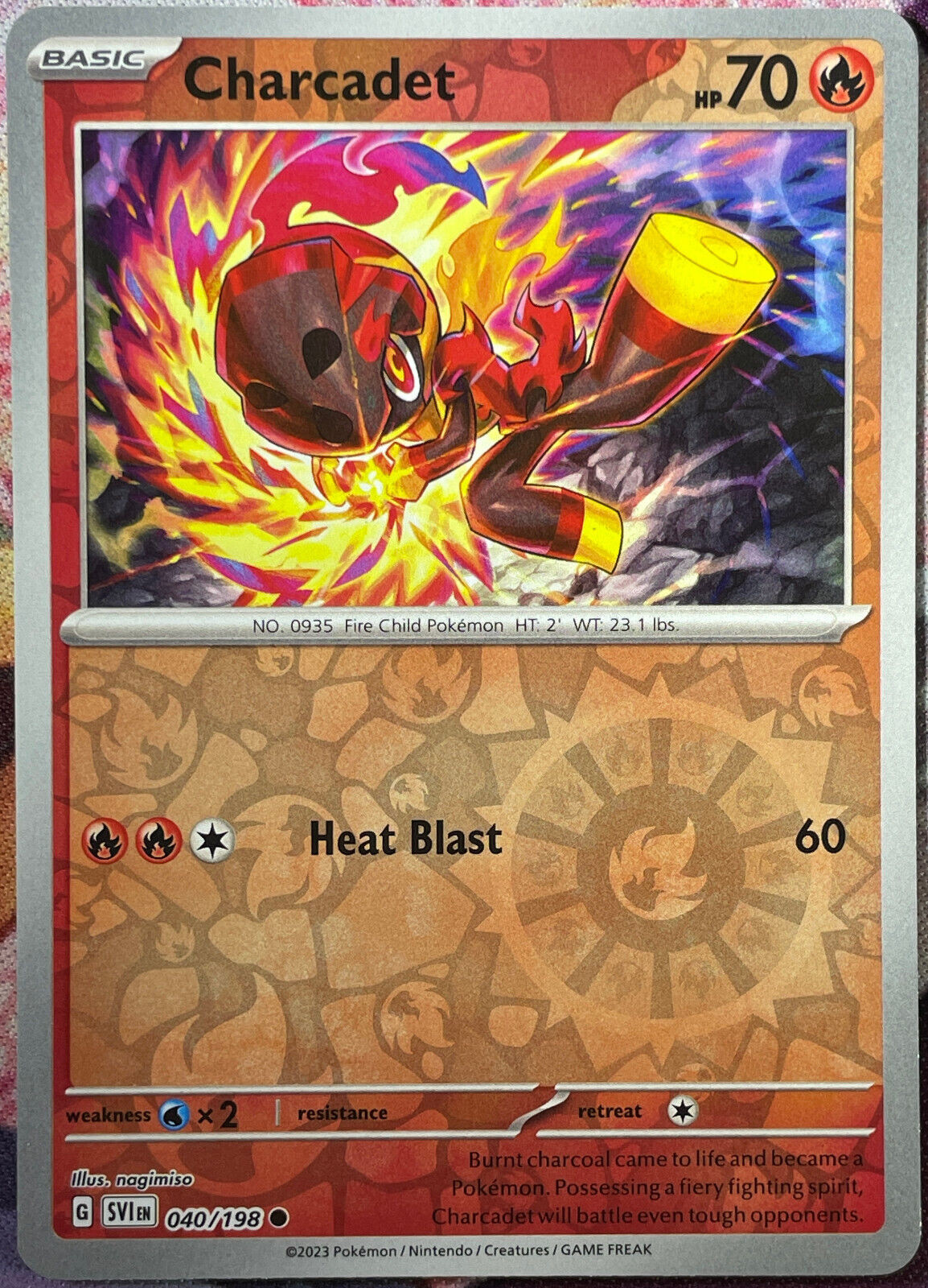 Charcadet Reverse Holo - 040/198 - Scarlet & Violet Base Pokemon 2023