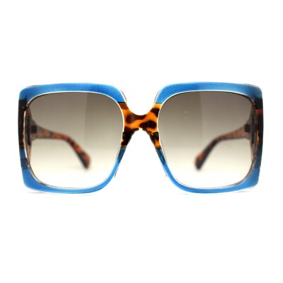 Chic Mod Vibes Two-Tone Square Sunglasses Womens Mod Luxury Squared Chic Plastic Fashion Sunglasses | eBay main image 3