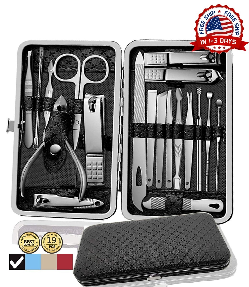19-Piece Professional Manicure & Pedicure Tool Kit - Stainless Steel Nail Care Set For Home & Salon 8 thumbnail image