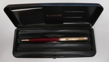 Bolígrafo Parker Insignia Personalizado Borgoña y Dorado Hecho en EE. UU. Nuevo En Caja