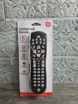 GE Universal Remote Control Black 8 Device Programable TV DVR Ships Fast